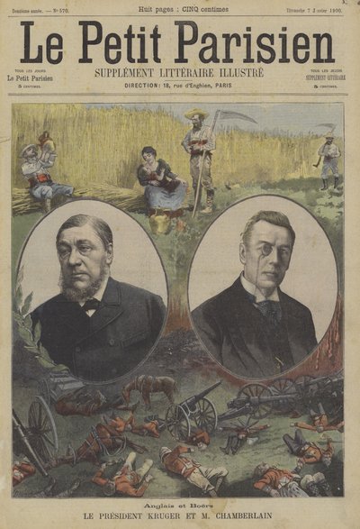 British and Boers: President Kruger of Transvaal and Joseph Chamberlain, British Secretary of State for the Colonies by Fortune Louis Meaulle