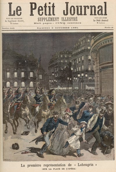 Riots in Paris objecting to the Performance of 