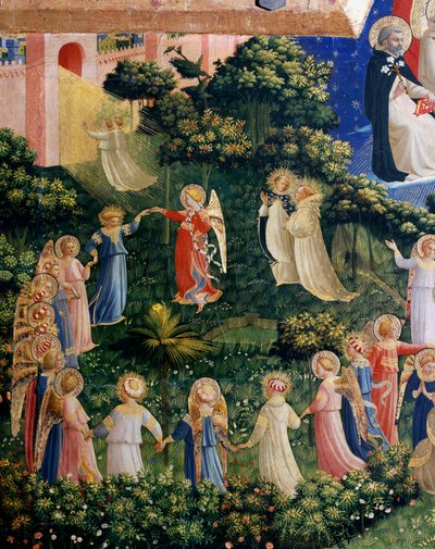 The Last Judgment (detail of Paradise) by Fra  Angelico