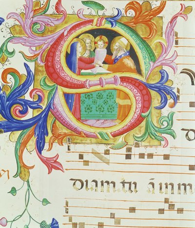 Missal 558 f.73v Historiated initial 
