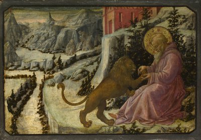 Saint Jerome and the Lion (detail) by Fra Filippo Lippi