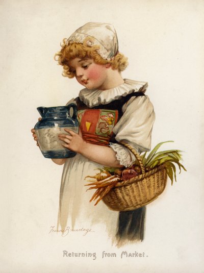 Girls: Returning from market by Frances Brundage