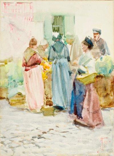 A Busy Corner in Arles by Frances Hodgkins