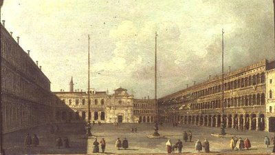 The Piazza San Marco, Venice, with Figures by Francesco (after) Guardi