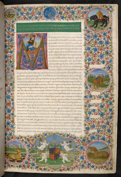 Initial M, with a Portrait of Livy, from Livy