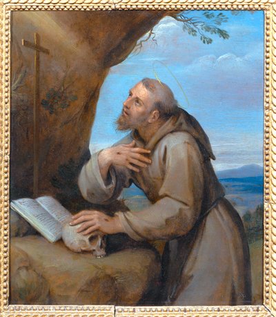 Saint Francis of Assisi in Prayer Before a Crucifix by Francesco Albani