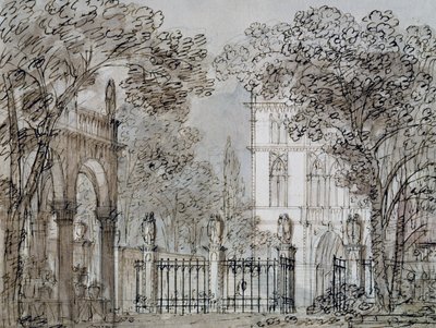 Set design for Otello, opera by Rossini, for performance at La Fenice Theatre in Venice by Francesco Bagnara