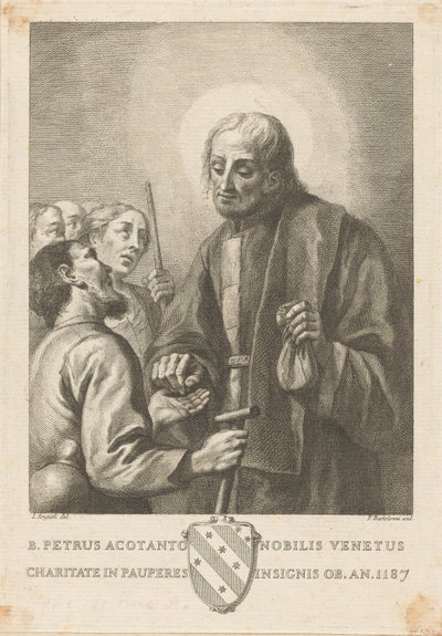 B. Petrus Acotanto Noble Venetian Known for Charity to the Poor, Died in 1187 by Francesco Bartolozzi