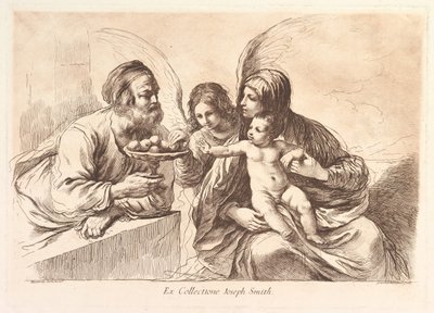 Holy Family with an Angel Who Offers Fruit to the Christ Child: Raccolta di Alcuni Disegni by Francesco Bartolozzi
