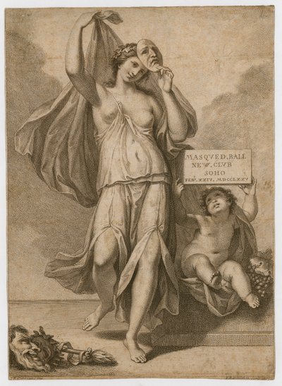 Invitation to a Masked Ball in Soho by Francesco Bartolozzi