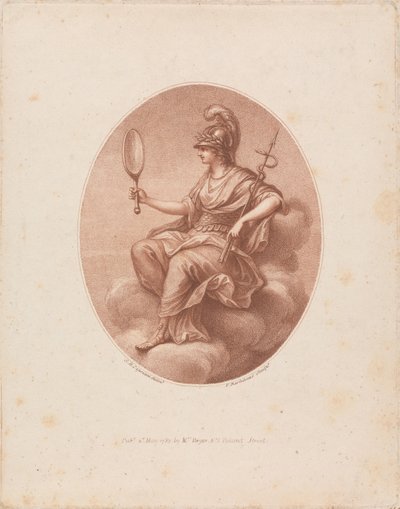 Prudence, Holding A Land Mirror, And An Arrow With A Serpent by Francesco Bartolozzi