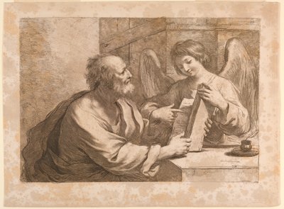 Saint Matthew with an Angel and Book by Francesco Bartolozzi