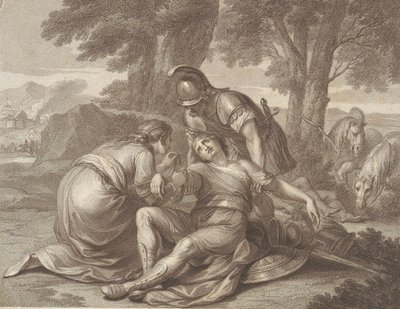 Tancred and Erminia by Francesco Bartolozzi