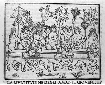 Engraving in "Hypnerotomachia Polyphili" (The Dream of Poliphilo) by Dominican Monk Francesco Colonna, Venice by Francesco Colonna