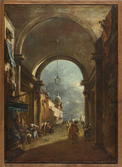 View Through the Gate by Francesco Guardi