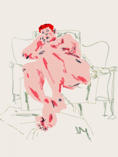 Contemplative Redhead Nude by Francesco Gulina