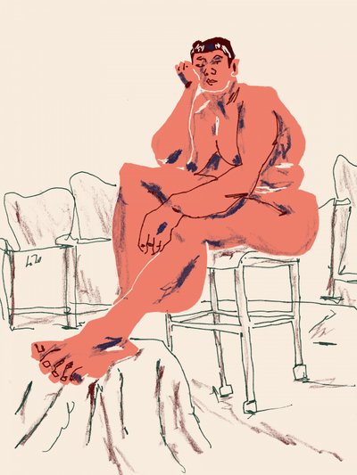 Relaxed Seated Figure by Francesco Gulina