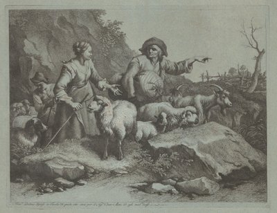 Peasant Man with a Sack and Two Shepherdesses by Francesco Londonio