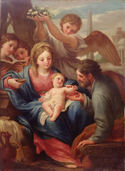 Madonna and Child with St. Joseph, or The Rest on the Flight into Egypt by Francesco Mancini