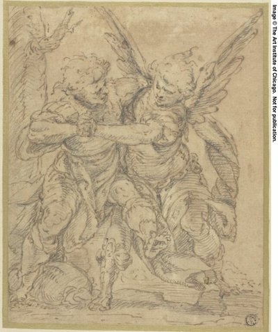 Jacob Wrestling with the Angel by Francesco Merano