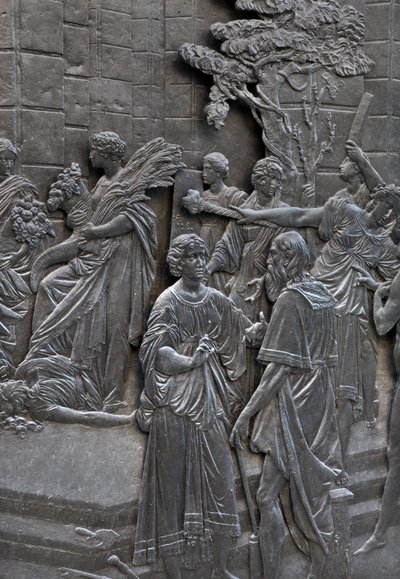 Base representing Alessandro Farnese receiving the ambassadors of Queen Elisabeth of England (detail) by Francesco Mochi