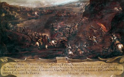 Battle Between the Venetian Fleet of Francesco Morosini and the Turkish Fleet (1659) by Francesco Monti