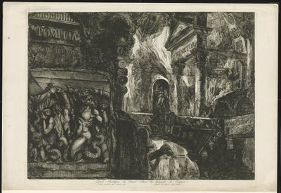 Title Page with Temple and Building Fragments by Francesco Piranesi