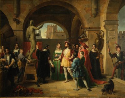 Francis I in the Studio of Benvenuto Cellini by Francesco Podesti