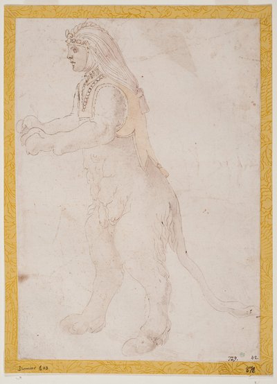 Sphinx Standing Erect by Francesco Primaticcio