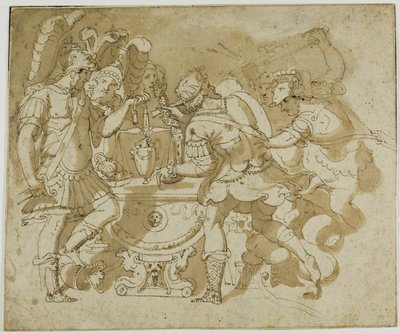 Camillus Attacking Brennus by Francesco Salviati