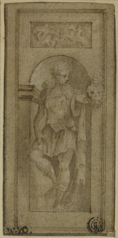 Niche Statue of David with the Head of Goliath by Francesco Salviati