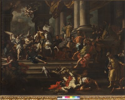 Heliodorus expelled from the Temple of Jerusalem, 1720-24 by Francesco Solimena
