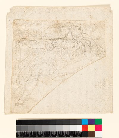Recto: Study for a Female Figure in a Spandrel. Verso: Drawing on Back of the Paper by Francesco Solimena
