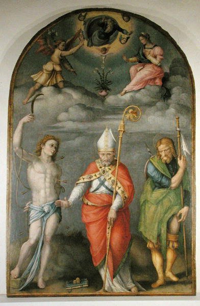 Annunciation with Saints by Francesco Ubertini Verdi Bachiacca