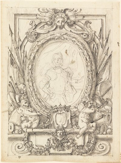 Design for a Panel with Portrait of a Nobleman by Francesco de Mura