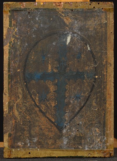 Verso of Annunciation Diptych with Cross with Stars enclosed by a Mandorla by Francesco di Stefano Pesellino