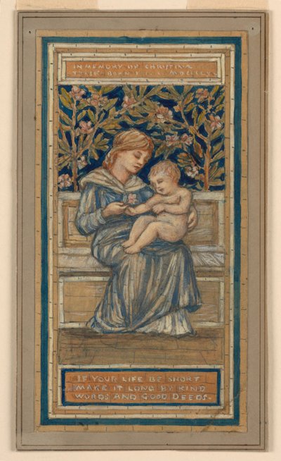 Design for Stained Glass Window in Memory of Christina Trask by Francis Augustus Lathrop