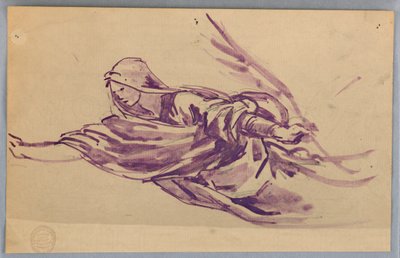 Study of Draped Figure with Palm by Francis Augustus Lathrop