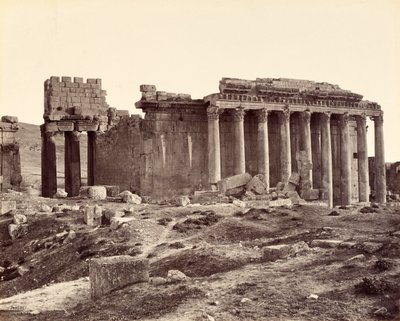 The Temple of Jupiter from the North-East, Baalbek by Francis Bedford