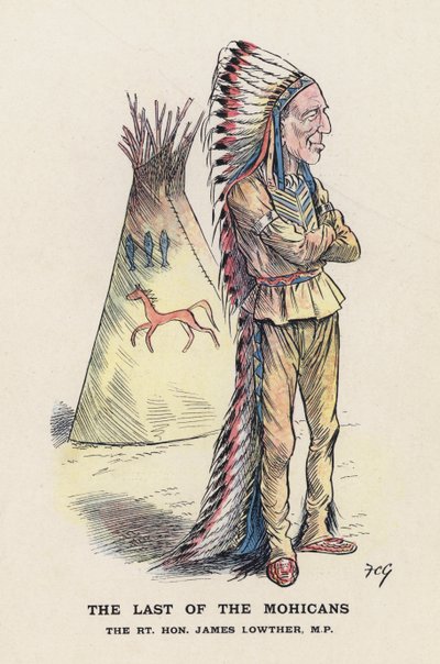 The Last of the Mohicans, The Rt Hon James Lowther by Francis Carruthers Gould