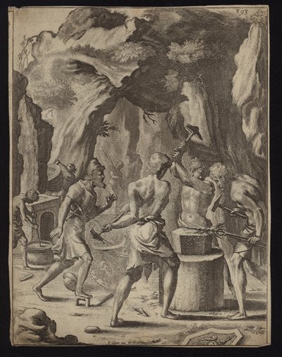 Vulcan forging the weapons of Aeneas by Francis Cleyn