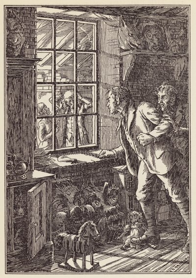 Illustration for The Cricket on the Hearth by Charles Dickens by Francis Donkin Bedford