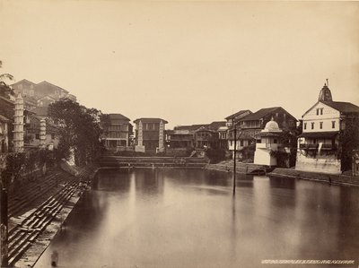 Temples & Tank, Walkeshwur by Francis Frith