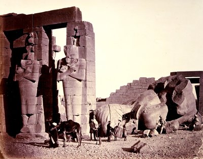 The Rameseum of El-Kurneh, Thebes, First View by Francis Frith