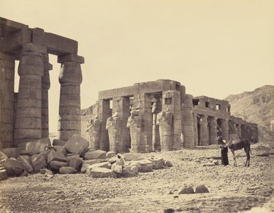 The Ramesseum of El-Kurneh. Thebes. Second View by Francis Frith