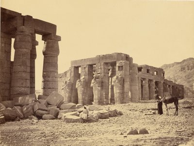 The Ramesseum of El-Kurney, Thebes, Second View by Francis Frith