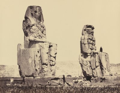 The Statues of the Plain, Thebes, 1858 by Francis Frith