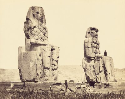 The Statues of the Plain, Thebes by Francis Frith