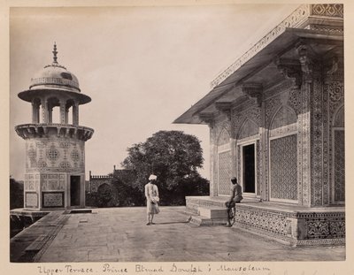 Upper Terrace, Prince Etmad Dowlah; Mausoleum, Agra by Francis Frith