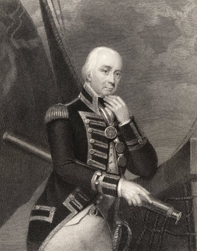 Admiral Lord Cuthbert Collingwood, Engraved by W. Finden, from 